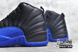 NIKE AIR JORDAN 12 RETRO BLACK/GAME ROYAL/METALLIC SILVER 130690-014