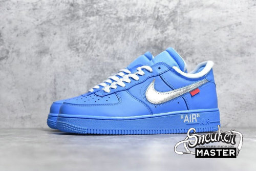 NIKE AIR FORCE 1 LOW MCA X OFF-WHITE UNIVERSITY BLUE/WHITE-UNIVERSITY RED-METALLIC SILVER CI1173-400