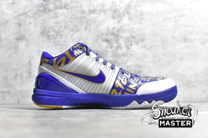 NIKE ZOOM KOBE 4 POP FINALS MVP WHITE/CONCORD-METALLIC GOLD 354187-141