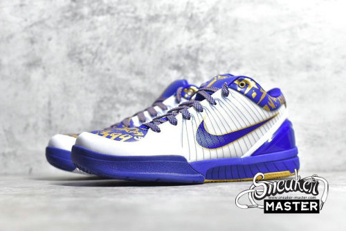 NIKE ZOOM KOBE 4 POP FINALS MVP WHITE/CONCORD-METALLIC GOLD 354187-141