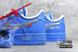 NIKE AIR FORCE 1 LOW MCA X OFF-WHITE UNIVERSITY BLUE/WHITE-UNIVERSITY RED-METALLIC SILVER CI1173-400