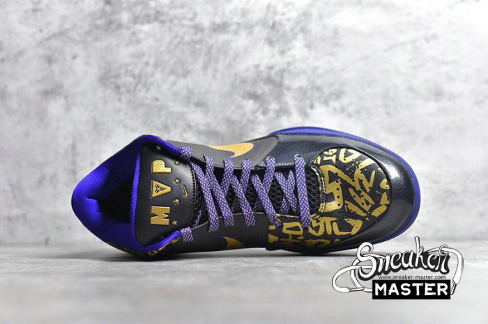 NIKE ZOOM KOBE 4 POP FINALS BLACK/METALLIC GOLD-CONCORD 354187-001