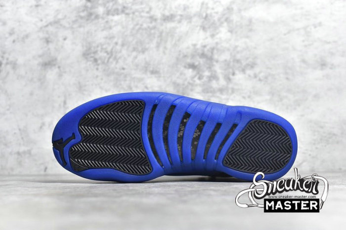 NIKE AIR JORDAN 12 RETRO BLACK/GAME ROYAL/METALLIC SILVER 130690-014