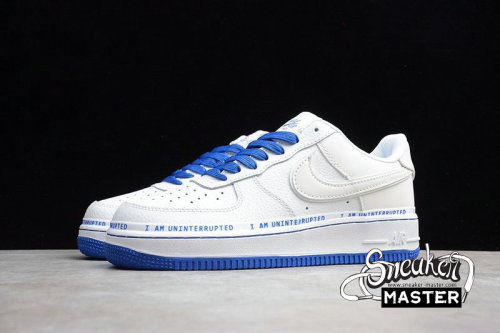 NIKE UNINTERRUPTED X AIR FORCE 1 LOW QS MORE THAN WHITE/WHITE/RACER BLUE CQ0494-100