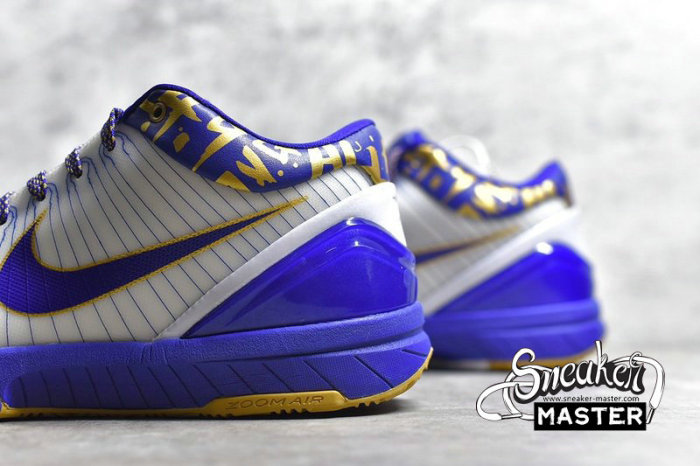 NIKE ZOOM KOBE 4 POP FINALS MVP WHITE/CONCORD-METALLIC GOLD 354187-141