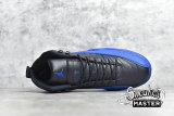 NIKE AIR JORDAN 12 RETRO BLACK/GAME ROYAL/METALLIC SILVER 130690-014