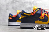 NIKE OFF-WHITE X SB DUNK LOW UNIVERSITY GOLD/MIDNIGHT NAVY/WHITE CT0856-700