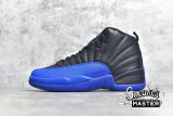NIKE AIR JORDAN 12 RETRO BLACK/GAME ROYAL/METALLIC SILVER 130690-014