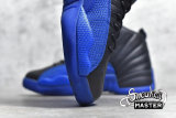 NIKE AIR JORDAN 12 RETRO BLACK/GAME ROYAL/METALLIC SILVER 130690-014