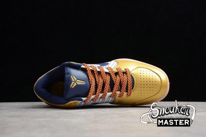 NIKE ZOOM KOBE 4 GOLD MEDAL WHITE/DARK OBSIDIAN-VARSITY RED-METALLIC GOLD 344335-141