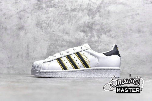 ADIDAS SUPERSTAR SHOES CLOUD WHITE/CORE BLACK/GOLD G54692