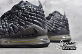 NIKE LEBRON 17 BASKETBALL SHOES BLACK/BLACK/WHITE BQ3177-002