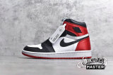 NIKE AIR JORDAN 1 HIGH OG SATIN BLACK TOE BLACK/WHITE-VARSITY RED CD0461-016