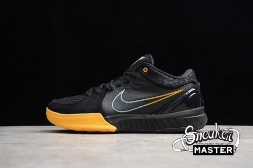 NIKE ZOOM KOBE 4 PROTRO SNAKESKIN BLACK/AURORA GREEN-UNIVERSITY GOLD AV6339-002