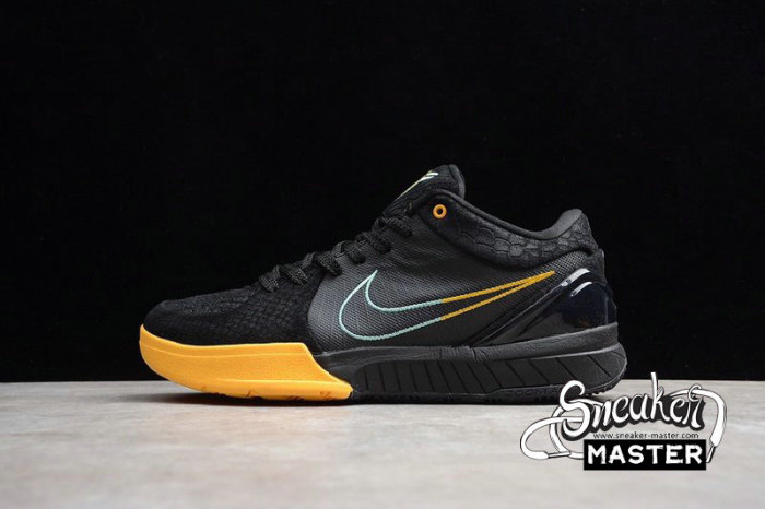 NIKE ZOOM KOBE 4 PROTRO SNAKESKIN BLACK/AURORA GREEN-UNIVERSITY GOLD AV6339-002
