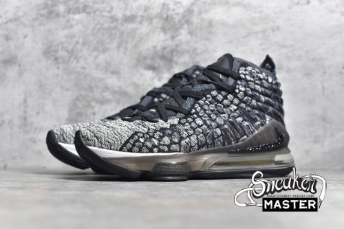 NIKE LEBRON 17 BASKETBALL SHOES BLACK/BLACK/WHITE BQ3177-002