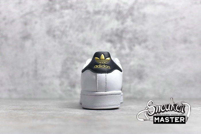 ADIDAS SUPERSTAR SHOES CLOUD WHITE/CORE BLACK/GOLD G54692