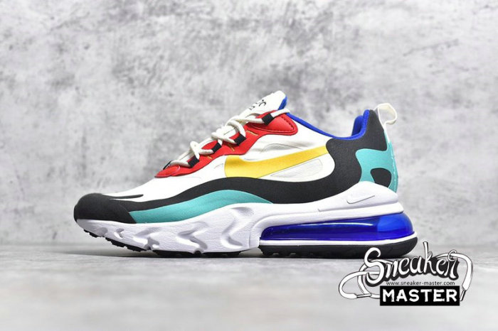 NIKE AIR MAX 270 REACT BAUHAUS PHANTOM/UNIVERSITY GOLD-UNIVERSITY RED-MULTI COLOR AO4971-002