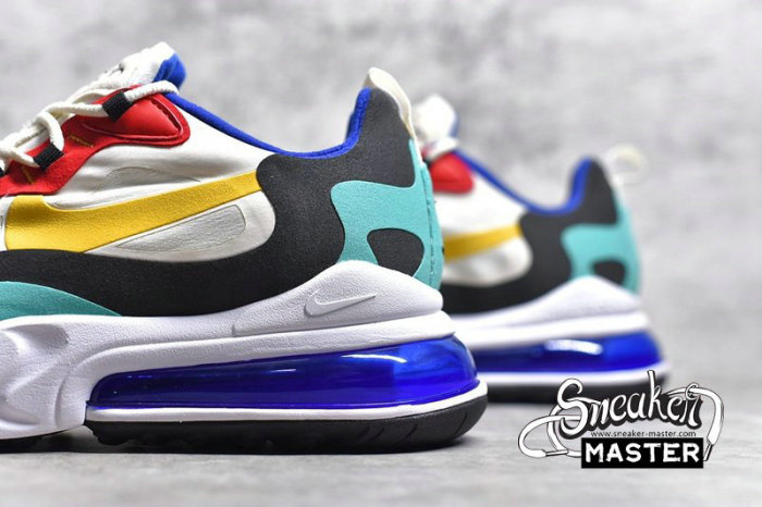 NIKE AIR MAX 270 REACT BAUHAUS PHANTOM/UNIVERSITY GOLD-UNIVERSITY RED-MULTI COLOR AO4971-002