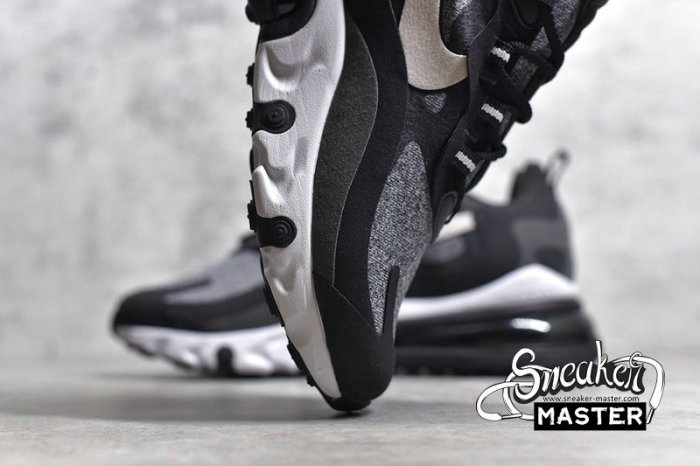 NIKE AIR MAX 270 REACT BLACK/VAST GREY-OFF NOIR-BLACK AO4971-001
