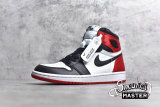 NIKE AIR JORDAN 1 HIGH OG SATIN BLACK TOE BLACK/WHITE-VARSITY RED CD0461-016