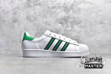 ADIDAS SUPERSTAR SHOES CLOUD WHITE/CORE BLACK/GREEN BD7434