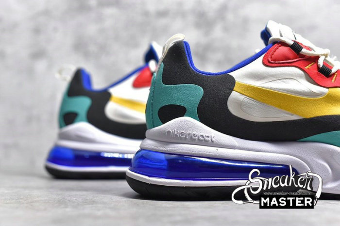 NIKE AIR MAX 270 REACT BAUHAUS PHANTOM/UNIVERSITY GOLD-UNIVERSITY RED-MULTI COLOR AO4971-002