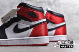 NIKE AIR JORDAN 1 HIGH OG SATIN BLACK TOE BLACK/WHITE-VARSITY RED CD0461-016