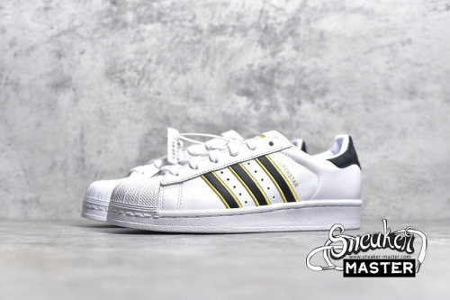 ADIDAS SUPERSTAR SHOES CLOUD WHITE/CORE BLACK/GOLD G54692