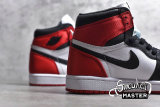 NIKE AIR JORDAN 1 HIGH OG SATIN BLACK TOE BLACK/WHITE-VARSITY RED CD0461-016