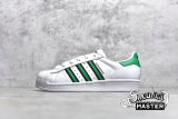 ADIDAS SUPERSTAR SHOES CLOUD WHITE/CORE BLACK/GREEN BD7434