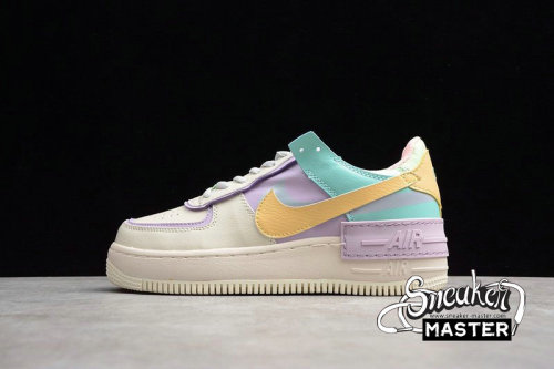 NIKE AIR FORCE 1 SHADOW PALE IVORY/CELESTIAL GOLD/TROPICAL TWIST CI0919-101