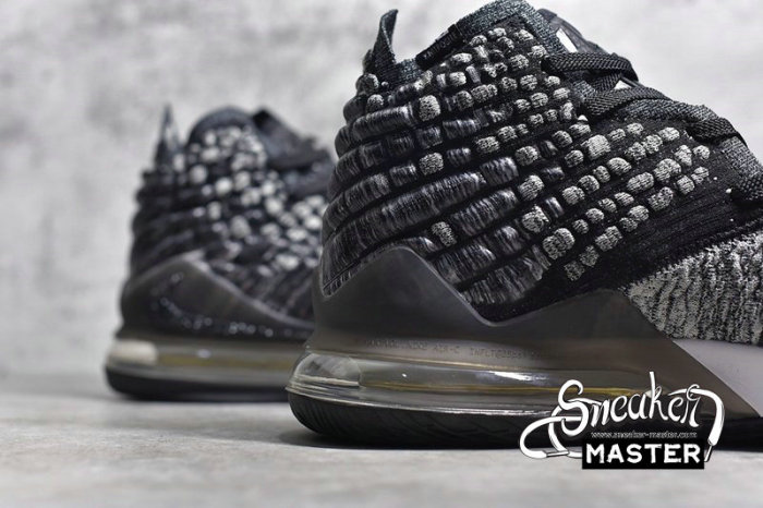 NIKE LEBRON 17 BASKETBALL SHOES BLACK/BLACK/WHITE BQ3177-002