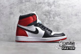 NIKE AIR JORDAN 1 HIGH OG SATIN BLACK TOE BLACK/WHITE-VARSITY RED CD0461-016