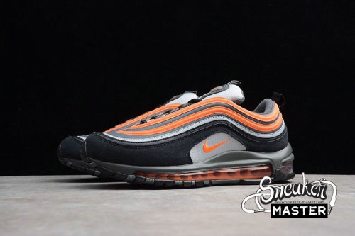 NIKE AIR MAX 97 SHOES BLACK/ORANGE/GREY 921522-013
