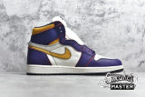 NIKE AIR JORDAN 1 RETRO HIGH OG LA TO CHICAGO COURT PURPLE/SAIL-UNIVERSITY GOLD-BLACK CD6578-507
