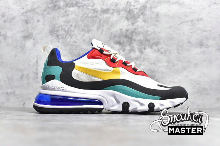NIKE AIR MAX 270 REACT BAUHAUS PHANTOM/UNIVERSITY GOLD-UNIVERSITY RED-MULTI COLOR AO4971-002