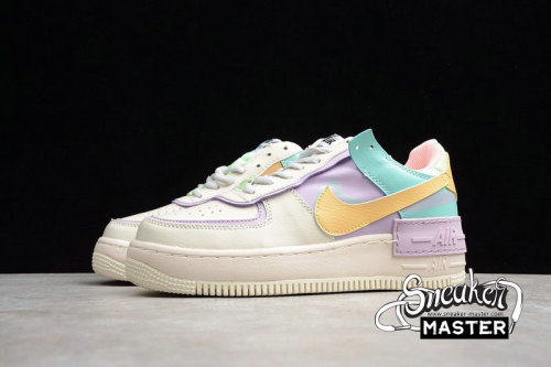 NIKE AIR FORCE 1 SHADOW PALE IVORY/CELESTIAL GOLD/TROPICAL TWIST CI0919-101