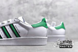 ADIDAS SUPERSTAR SHOES CLOUD WHITE/CORE BLACK/GREEN BD7434