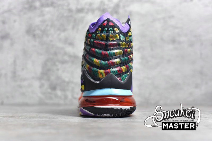 NIKE LEBRON 17 BASKETBALL SHOES BLACK/MULTI-COLOR BQ3177-900
