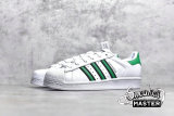 ADIDAS SUPERSTAR SHOES CLOUD WHITE/CORE BLACK/GREEN BD7434