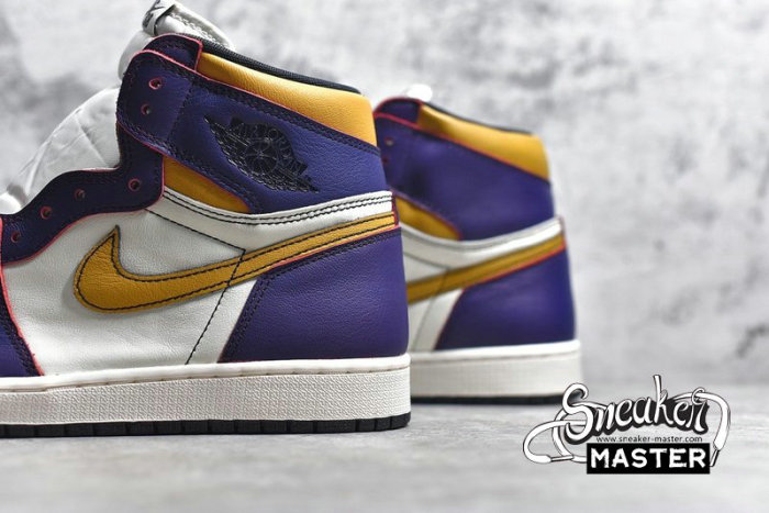 NIKE AIR JORDAN 1 RETRO HIGH OG LA TO CHICAGO COURT PURPLE/SAIL-UNIVERSITY GOLD-BLACK CD6578-507