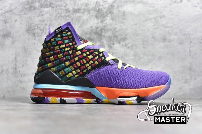 NIKE LEBRON 17 BASKETBALL SHOES BLACK/MULTI-COLOR BQ3177-900