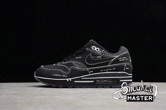NIKE AIR MAX 1 SKETCH TO SHELF BLACK/BLACK/WHITE CJ4286-001