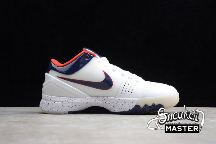 NIKE ZOOM KOBE 4 PROTRO X UNDEFEATED WHITE/NAVY BLUE/RED AV6339-104
