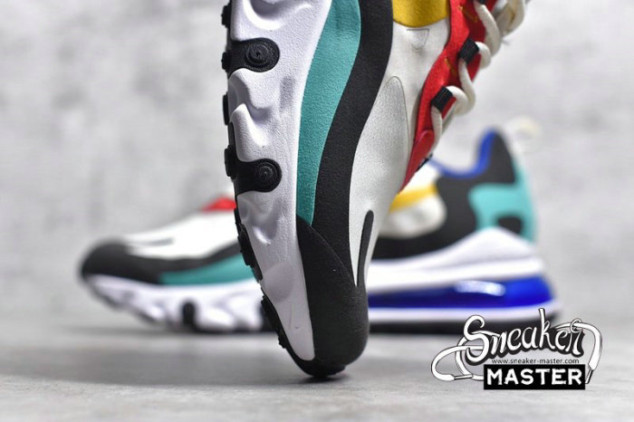 NIKE AIR MAX 270 REACT BAUHAUS PHANTOM/UNIVERSITY GOLD-UNIVERSITY RED-MULTI COLOR AO4971-002