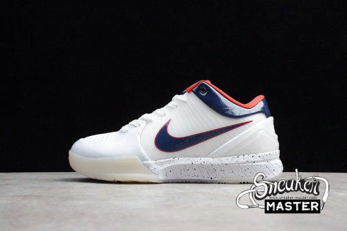 NIKE ZOOM KOBE 4 PROTRO X UNDEFEATED WHITE/NAVY BLUE/RED AV6339-104