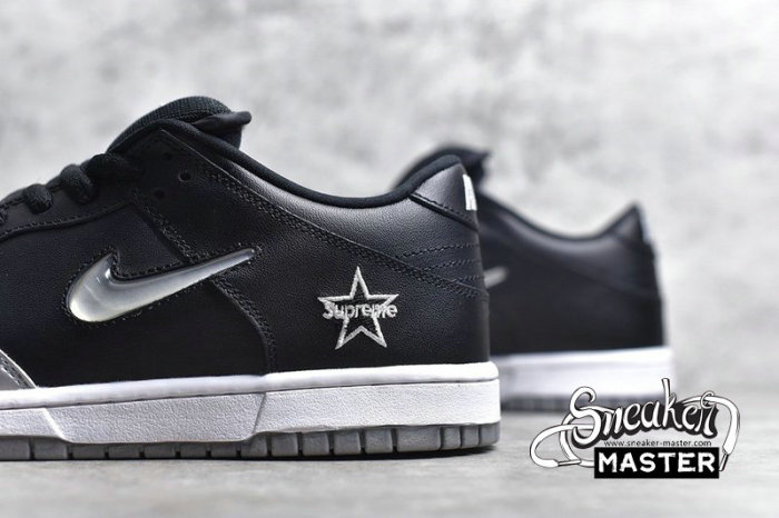 NIKE DUNK SB LOW QS X SUPREME METALLIC SILVER/METALLIC SILVER/BLACK CK3480-001