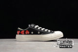 CONVERSE CHUCK TAYLOR ALL-STAR LOW 70S X COMME DES GARÇONS PLAY MULTI HEARTS WHITE/BLACK/RED 162977C