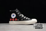 CONVERSE CHUCK TAYLOR ALL-STAR HIGH 70S X COMME DES GARÇONS PLAY MULTI HEARTS WHITE/BLACK 150209C